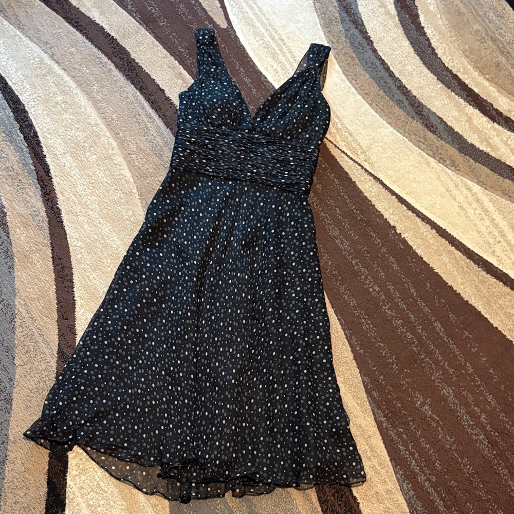 White House Black Market Polka Dot Midi Dress